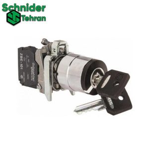 سلکتور سوئیچ کلیددار مشکی دو حالته ماندگار اشنایدر الکتریک
